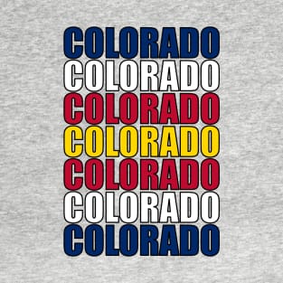 Colorado Typography State Flag T-Shirt